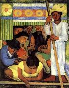 Diego Rivera Canoe oil